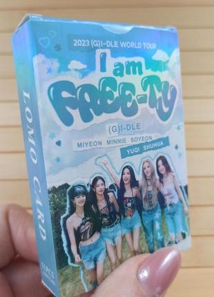 Ломо карты lomo cards айдиль (g)i-dle i am free-ty 55 карток (джинс)1 фото