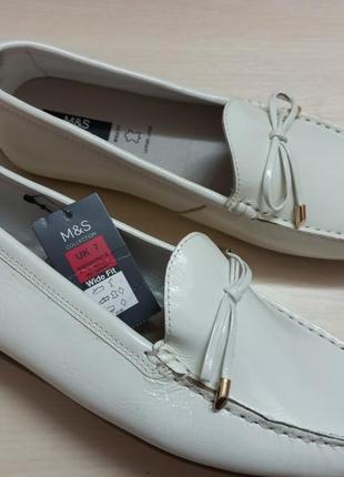 Мокасины туфли кожа жен 41-41.5р.m&s индии