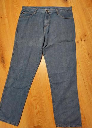 Джинси чоловічі сині блакитні довгі прямі широкі  regular fit denim basic original jeans, розмір 2xl 3xl