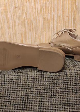 Новые женские туфли оксфорды броги  на шнуровке р.39-40/ 25.5cм4 фото
