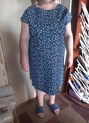 Джинсове плаття з метеликами без блискавки