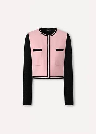 Кардиган karl lagerfeld розовый с черным 4