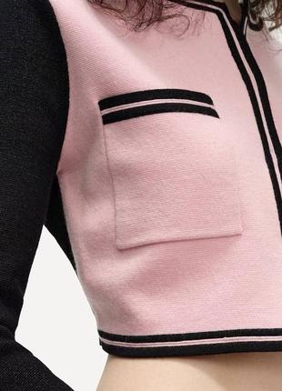 Кардиган karl lagerfeld розовый с черным 7