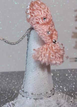 Лялька ручної роботи "сніжка"3 фото