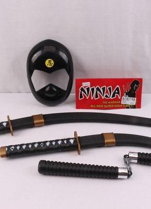 Набір ніндзя 1447 меч, нунчаки, маска, кунаї, см. опис