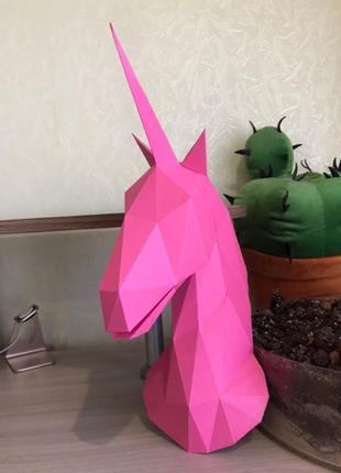Paperkhan конструктор з картону 3d фігура кінь єдиногріг паперкрафт papercraft подарунковий набір для творчості іграшка сувенір