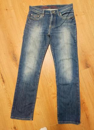 Джинсы мужские синие прямые slim regular fit vintage tommy hilfiginal man, размер s