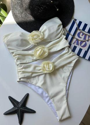 Купальник з розами суцільний