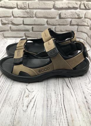 Чоловічі шкіряні сандалі босоніжки на липучках оливковий пісочний4 фото