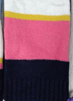 Дитячий шарф sarlini подвійний зимовий різнокольоровий 140х17 см6 фото