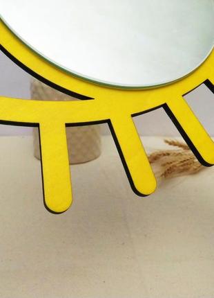 Зеркало всевидящее око, настенное зеркало в форме глаза, небольшое желтое декоративное зеркало