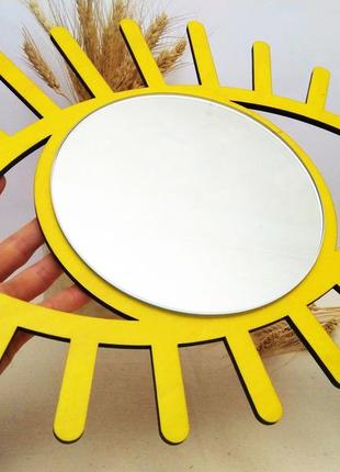 Зеркало всевидящее око, настенное зеркало в форме глаза, небольшое желтое декоративное зеркало