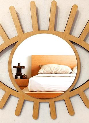 Зеркало всевидящее око, настенное зеркало в форме глаза, небольшое желтое декоративное зеркало