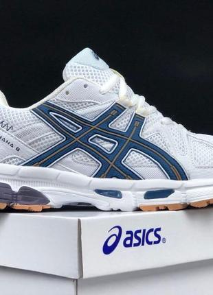 Мужские кроссовки asics gel kahana 8 белые с серым