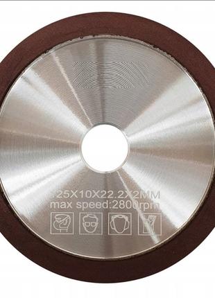 Диск алмазний, круг для заточування перемогових дискових пил і свердл 125*10*2*2.2 falon tech