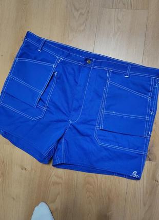 Шорти чоловічі робочі сині широкі regular fit man, розмір 4xl 5xl.