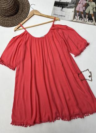 Пляжна туніка. пляжне натуральне плаття оверсайз 100% віскоза