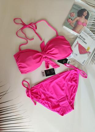 S, m, l 💗 новый яркий купальник бандо на завязках с чашками esmara