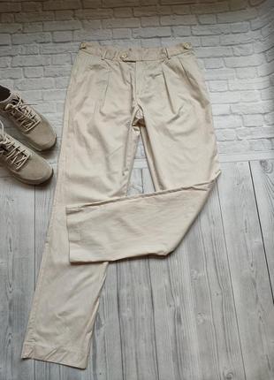 Лёгкие бежевые брюки хлопок от zara