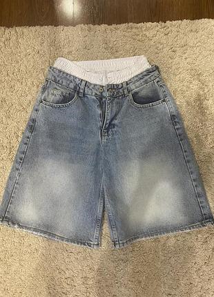 Джинсовые шорты baggy