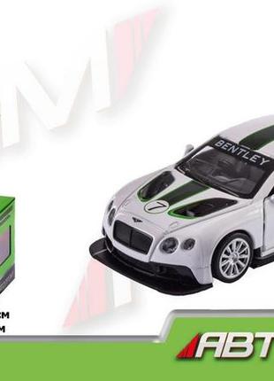 Метал модель bentley continental gt3 машина металлическая 4345 автопром, м1:43, откр. двери