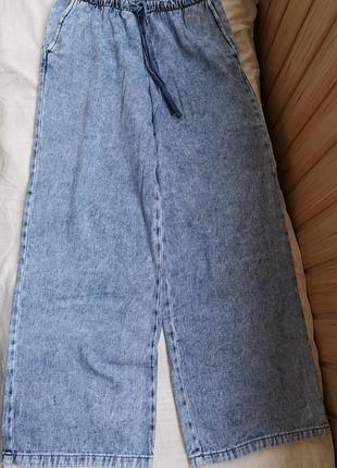 Широкие брюки джинсы на резинке l/xxl