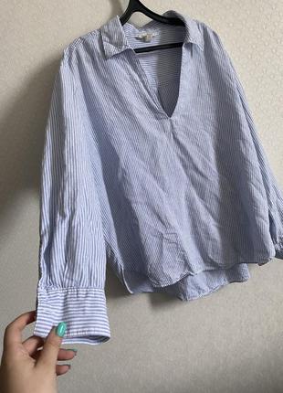 Сорочка у смужку оверсайз h&m