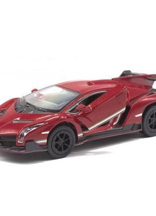 Машинка металлическая "lamborghini veneno", красный1 фото