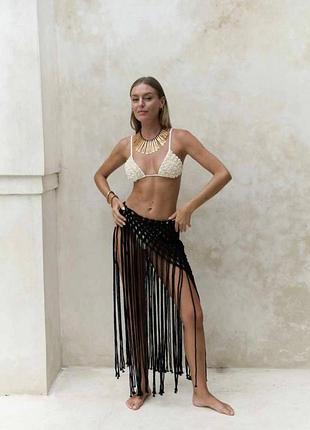 Юбка с бахромой