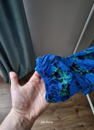 Плаття в сині квіти на довгий рукав віскоза primark6 фото