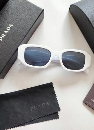 Prada окуляри сонячні білі фешн очки жіночі прада