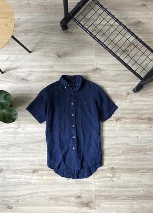 Сорочка лляна льон polo ralph lauren