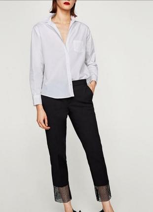 Брендові брюки комбіновані штани від zara