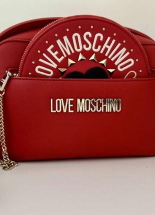 Сумка красная love moschino