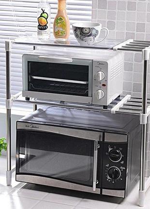 Многофункциональный стеллаж органайзер для микроволновки