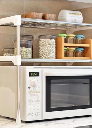 Многофункциональный стеллаж органайзер для микроволновки
