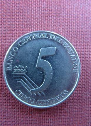 Эквадор 5 сентаво 2003г.