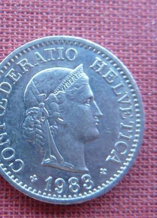 Швейцария 10 раппенов 1983г.