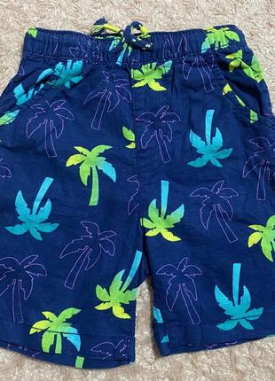 Стильні лляні шортики з пальмами mothercare