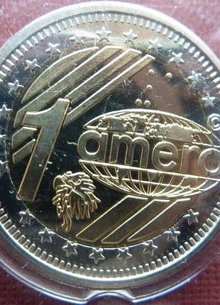 Северо-американский союз 1 амеро  2011г.гора рошфор unc из набора, супер редкий