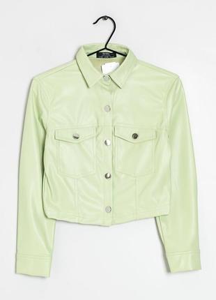 Куртка еко шкіра bershka