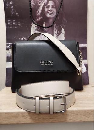 Чорна сумка guess milena2 фото