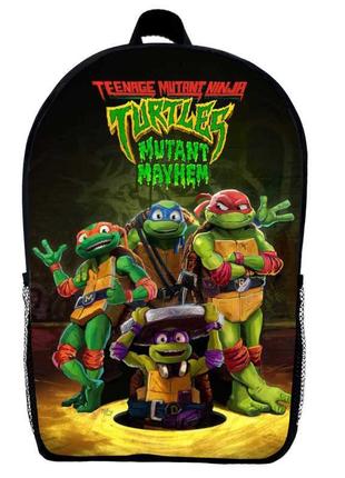 Рюкзак черепашки ніндзя дитячий (gear bag tn mini 07) чорний, 29 х 21 х 9 см