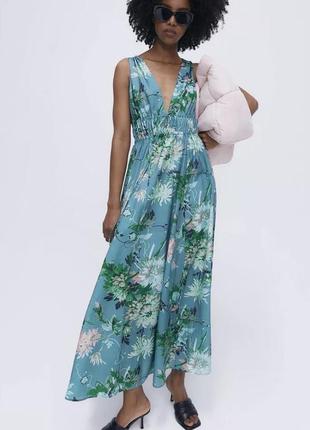 Довга сукня плаття сарафан h&m бавовна ліоцел