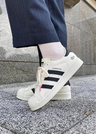 Кроссовки china adidas superstar cream/black/pink8 фото