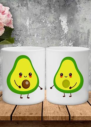 Парные чашки с принтом - авокадо!