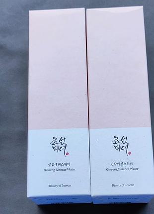 Відновлюючий тонер-есенція з женьшенем beauty of joseon ginseng essence water