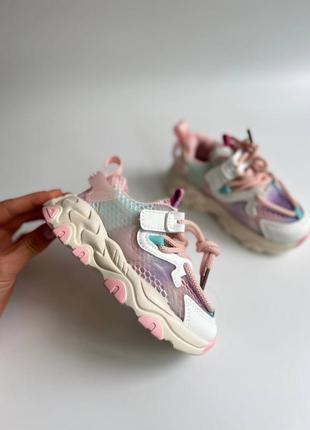 Літні кросівки з блискітками 26-30 р у стилі бренду