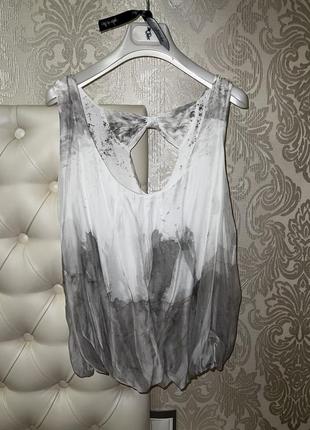 Шелковый топ италия cos zara mango