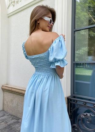 Сукня для ніжних та вишуканих жінок креп жатка